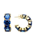 Chunky Hoops in Sapphire Blue