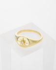 Celestial Signet Ring in Gold