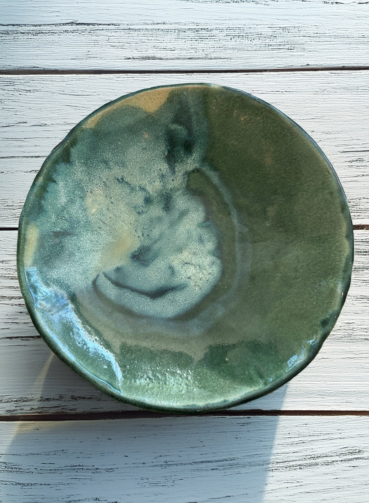 Mclay Studio Large Green Abstract Serving Bowl