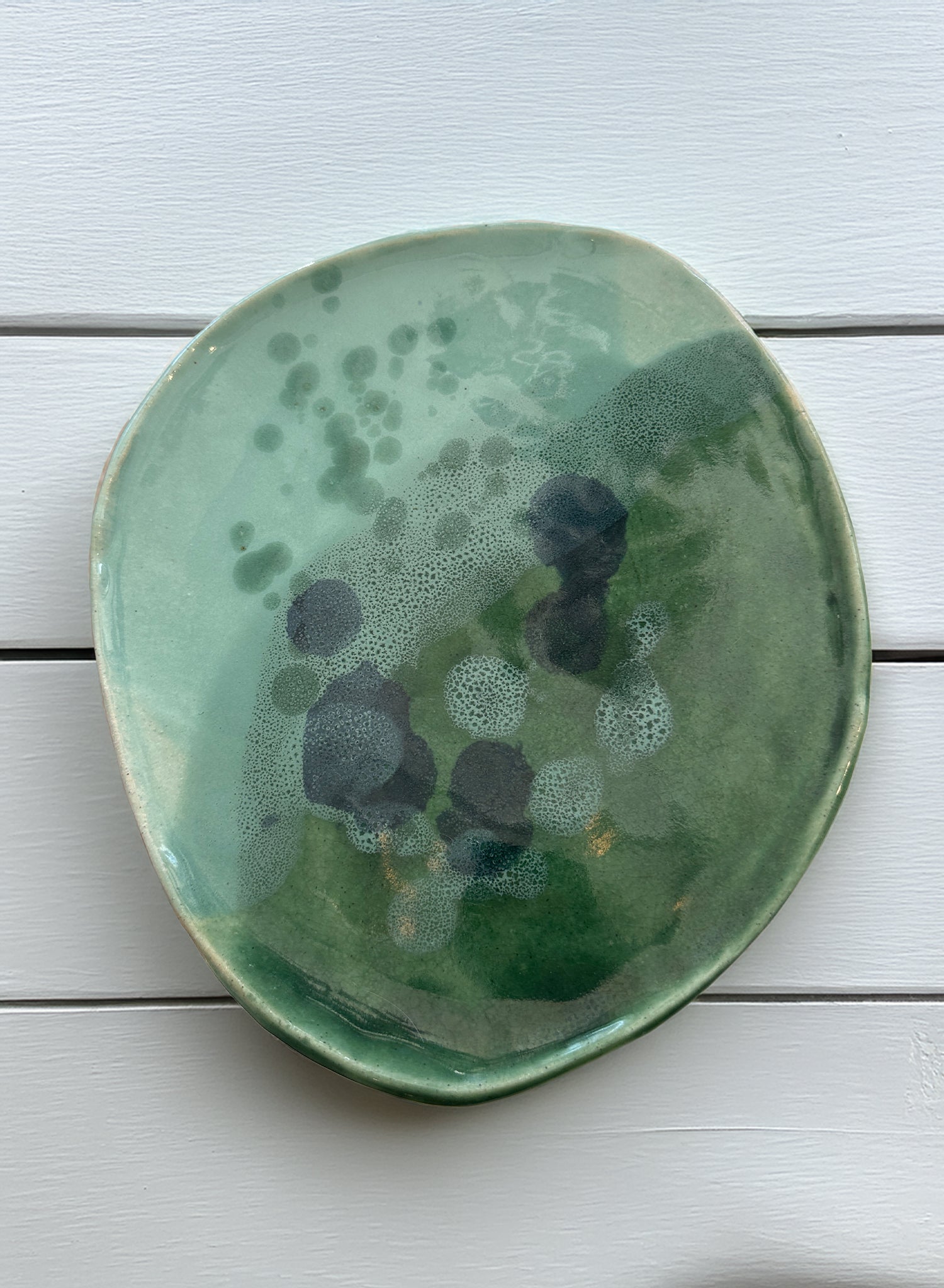 Mclay Studio Green Abstract Serving Dish