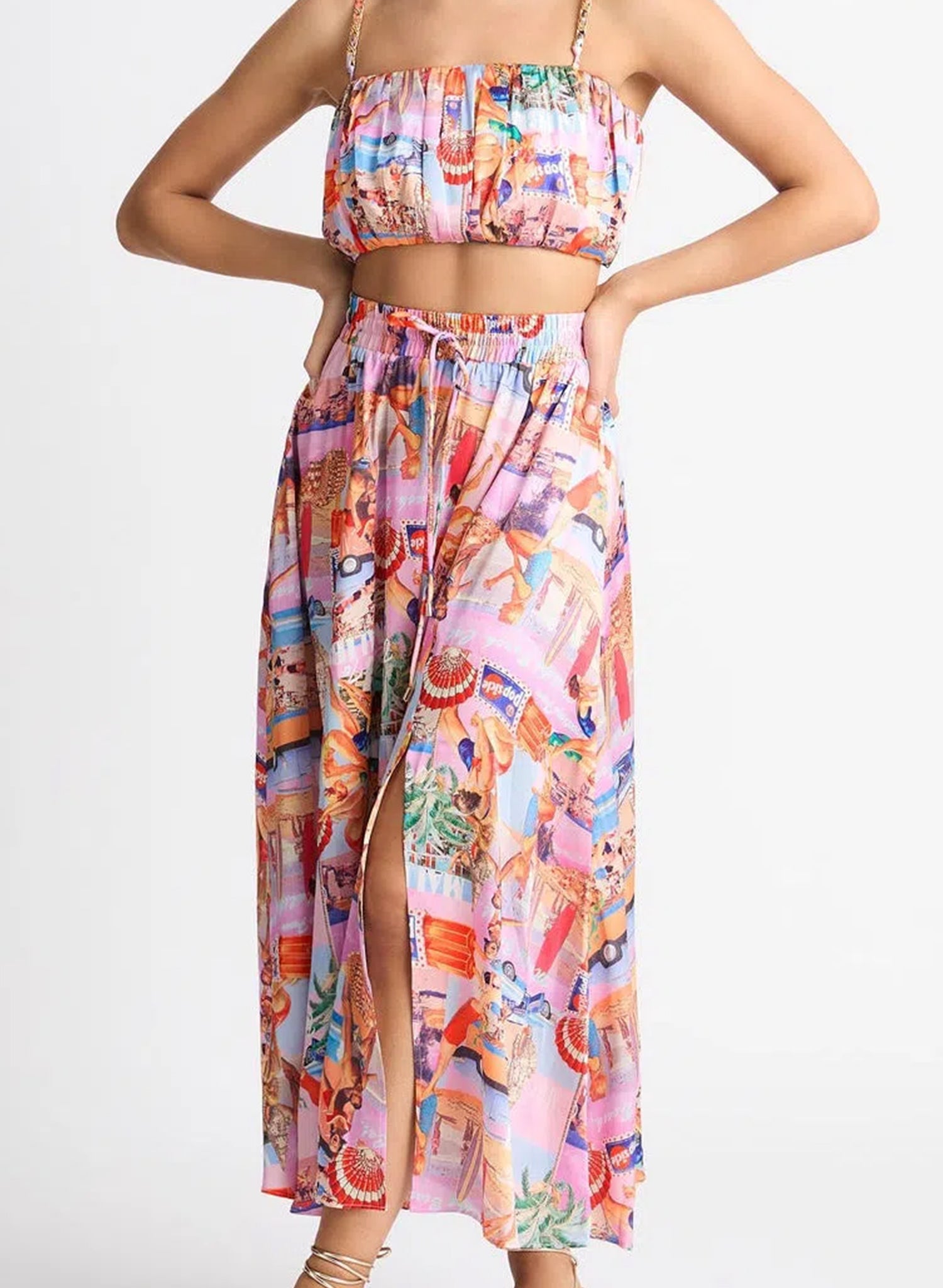 Sheike Malibu Dreaming Printed Midi Skirt