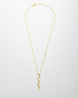 Snake Charm Pendant Necklace in Gold