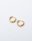 Chain Huggie Hoops in Gold