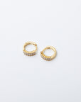 Selena Huggie Hoops in Crystal/Gold