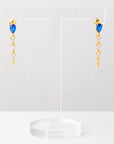 Diana Drop Studs in Blue