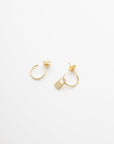 Lock Mismatch Hoops in Gold