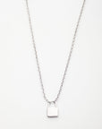 Lock Chain Necklace in Silver