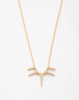 Spiked Pendant Necklace in Gold