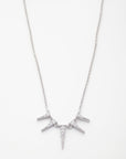 Spiked Pendant Necklace in Silver