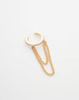 Evie Double Chain Ear Cuff in Gold