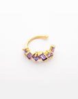 Christina Ear Cuff in Lilac/Gold