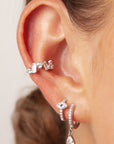 Christina Ear Cuff in Crystal/Silver