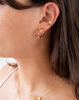 Elise Hoops in Pink/Gold